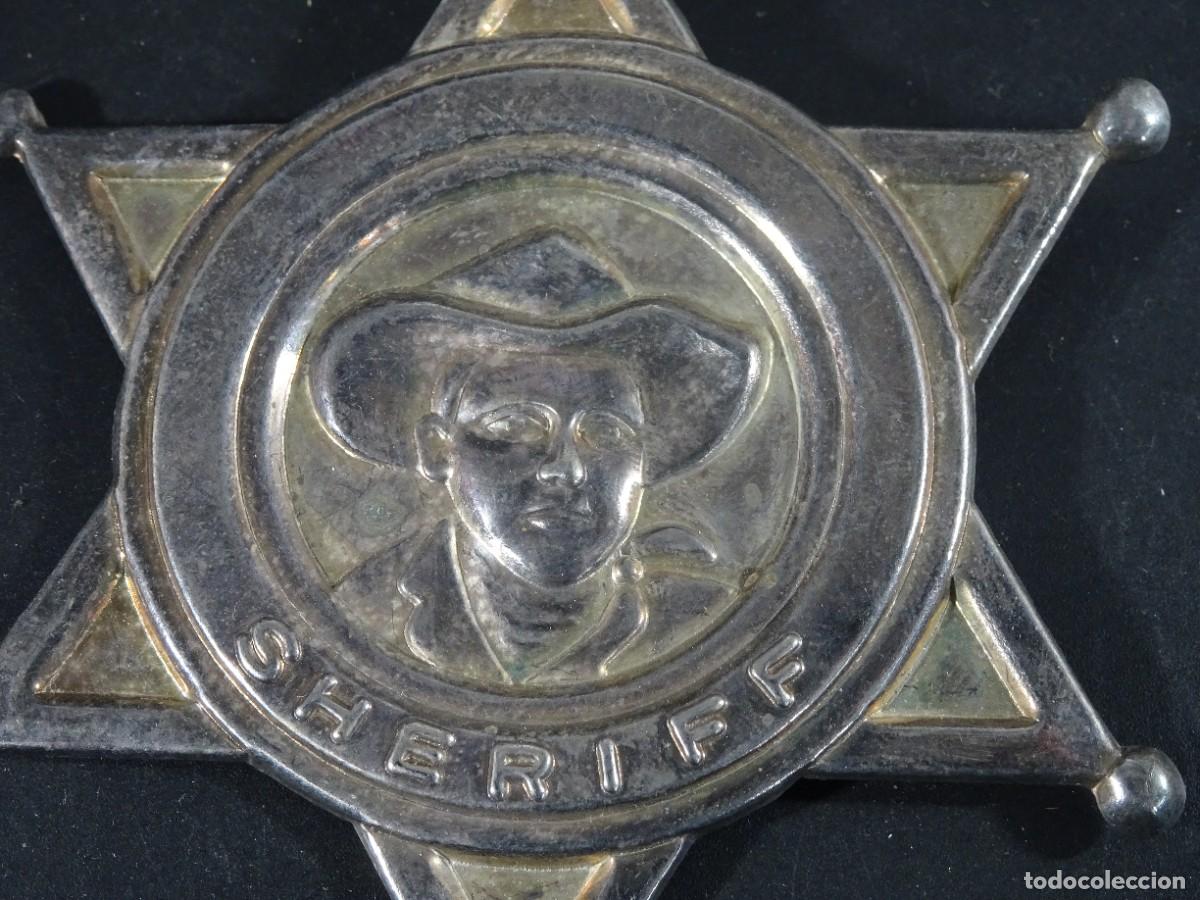 Juguetes antiguos y Juegos de colecci&oacute;n: ANTIGUA PLACA SHERIFF METAL ,JUGUETE, VER FOTOS
