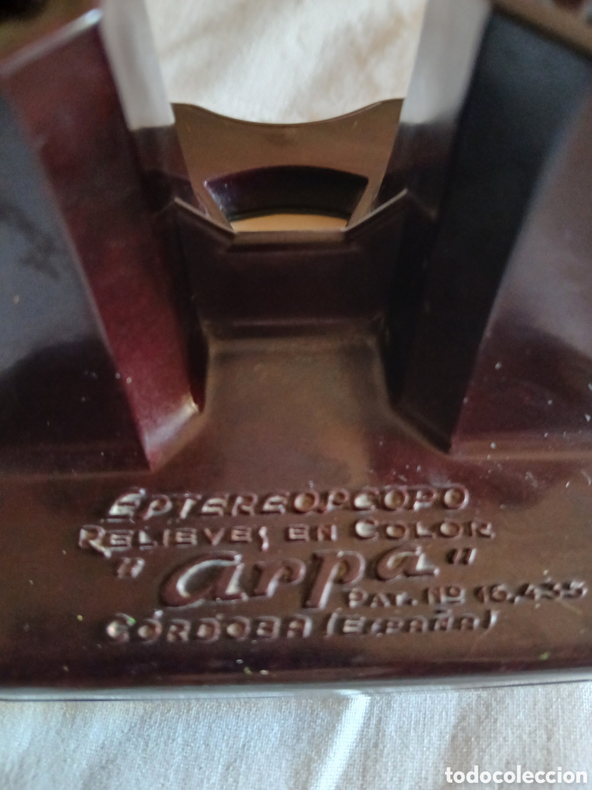 Juguetes antiguos y Juegos de colecci&oacute;n: Viso estereoscopio ARPA color (baquelita,a&ntilde;os 50)- funciona.
