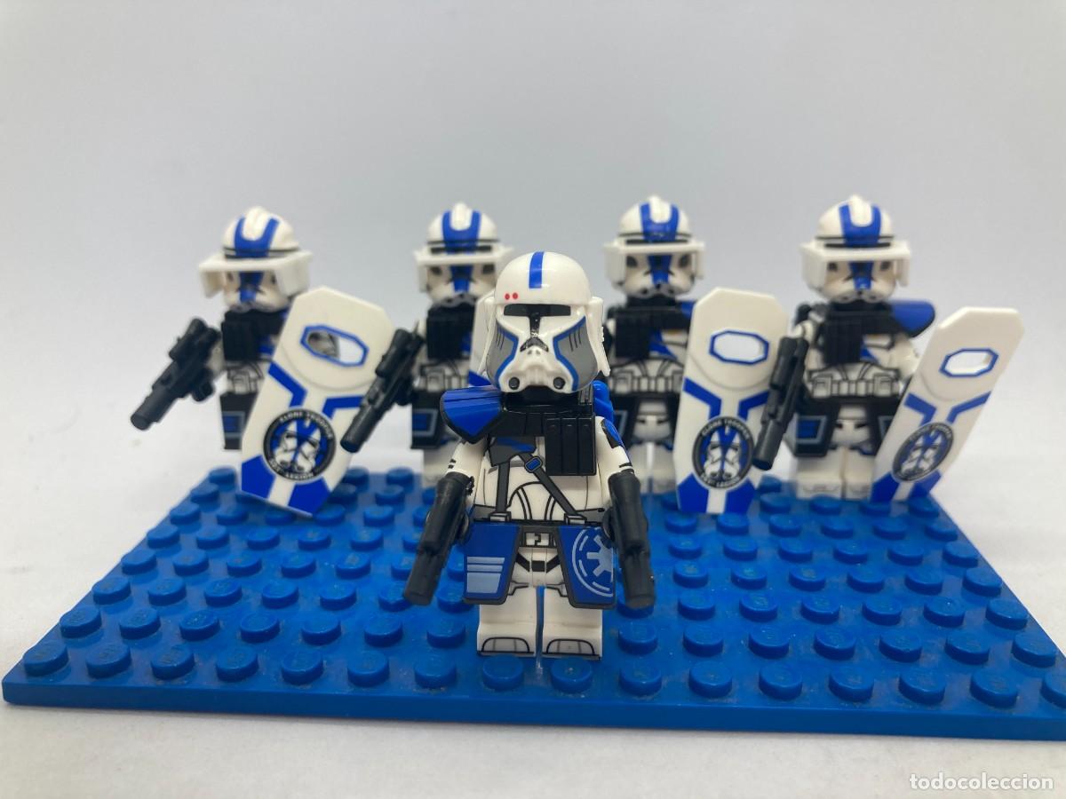 Juguetes antiguos y Juegos de colecci&oacute;n: Minifiguras Star Wars Clones Legi&oacute;n 501 con escudos