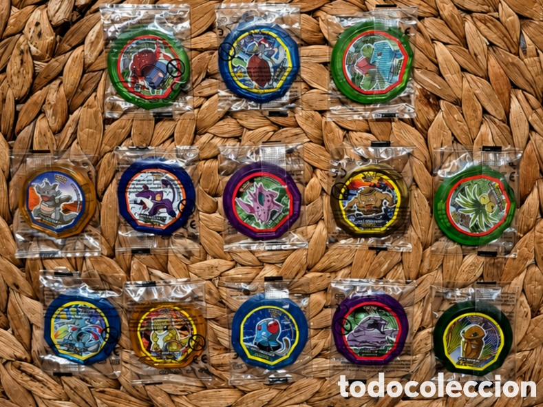Juguetes antiguos y Juegos de colecci&oacute;n: Lote 13 Tazos Pokemon Nox Sin Abrir