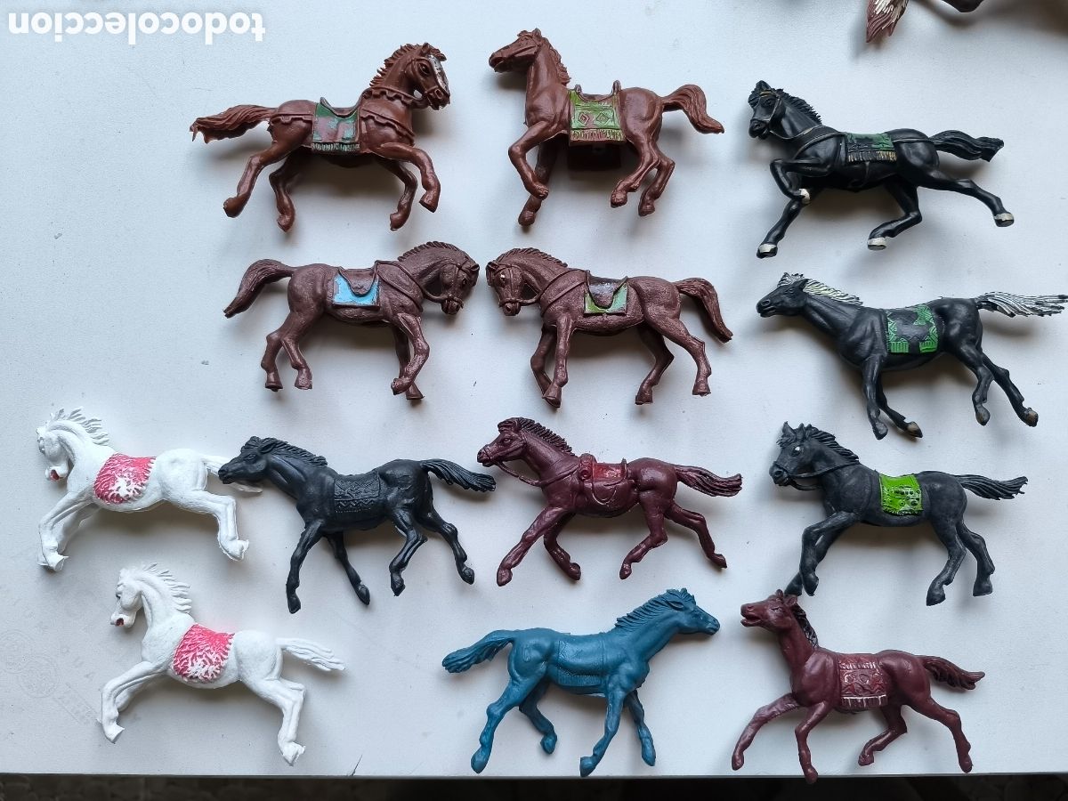 Juguetes antiguos y Juegos de colecci&oacute;n: Lote 13 caballos antiguos reamsa pech ect