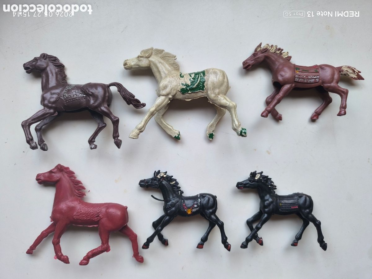 Juguetes antiguos y Juegos de colecci&oacute;n: Lote 6 caballos antiguos reamsa pech ect para restaurar
