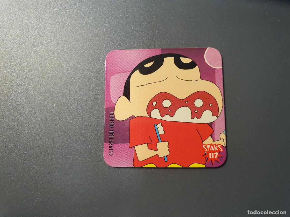 Juguetes antiguos y Juegos de colecci&oacute;n: TAZO STAKS CROMO SHINCHAN -- 1992 -- PANINI -- N&ordm; 117