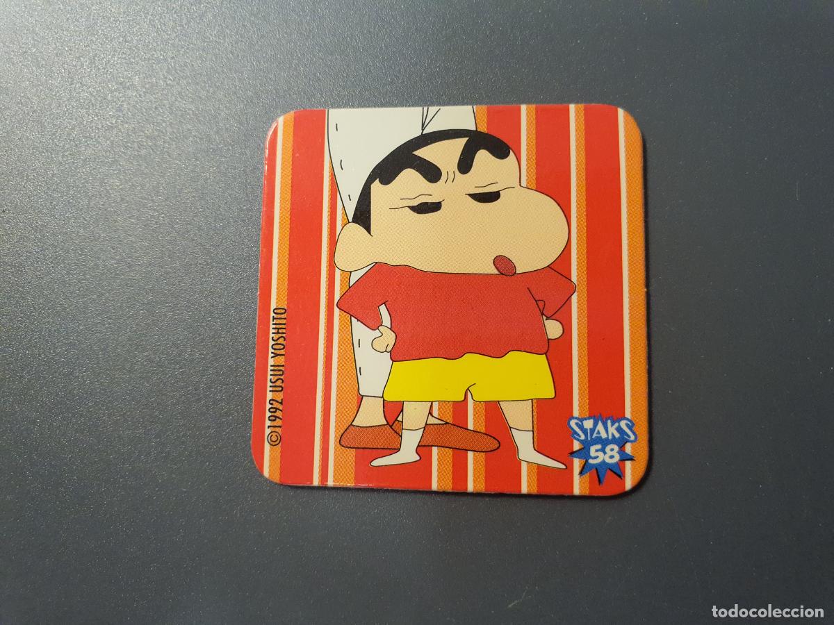 Juguetes antiguos y Juegos de colecci&oacute;n: TAZO STAKS CROMO SHINCHAN -- 1992 -- PANINI -- N&ordm; 58