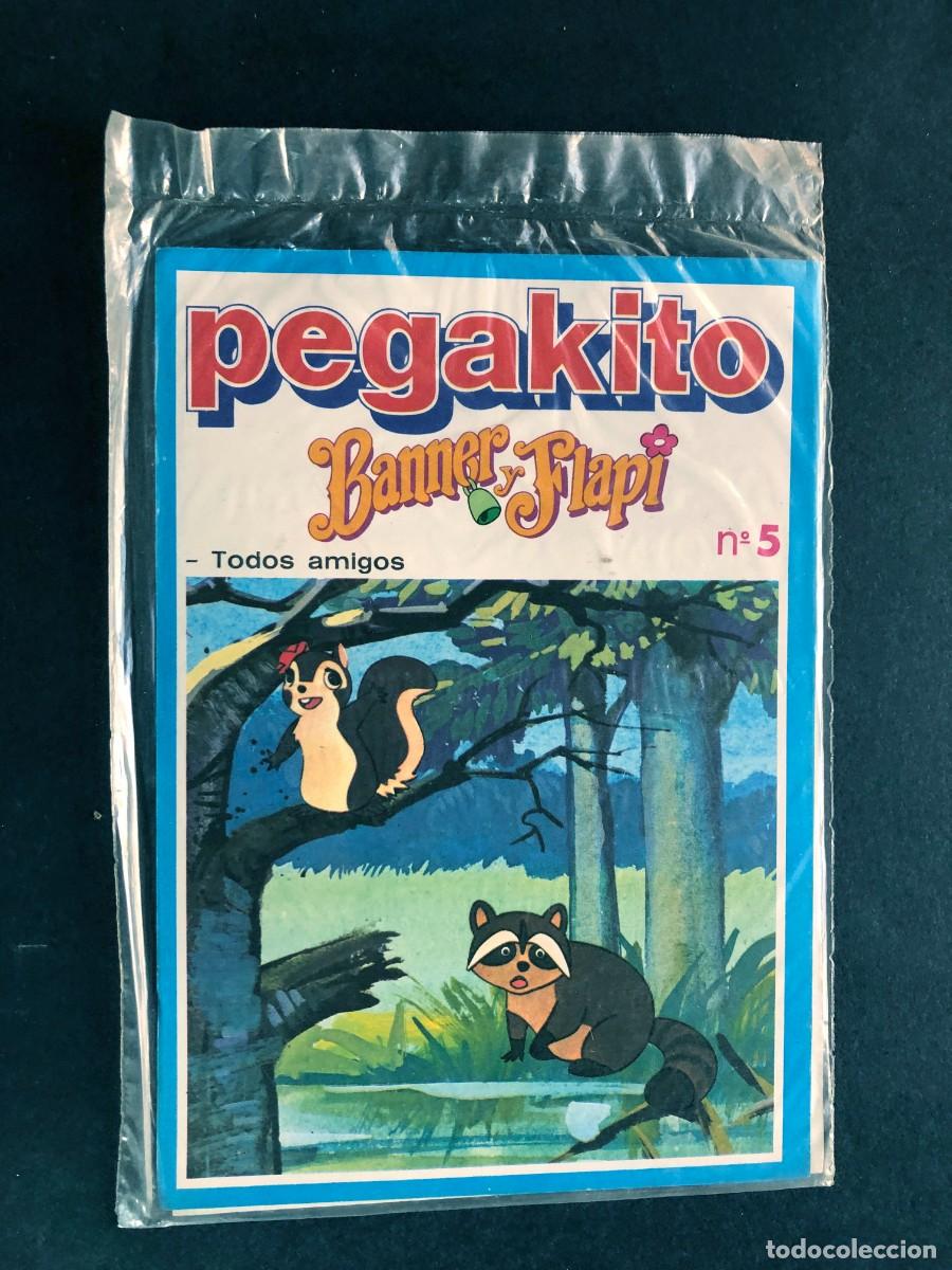 Juguetes antiguos y Juegos de colecci&oacute;n: PEGAKITO / BANNER Y FLAPI / N&ordm; 5 TODOS AMIGOS /ESCENARIO Y PEGATINAS / SIN USAR -PRECINTADO
