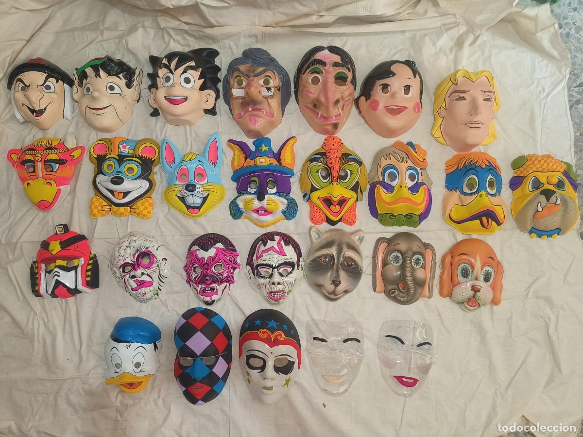 Juguetes antiguos y Juegos de colecci&oacute;n: Ocasion coleccionistas ! Lote 27 caretas de pl&aacute;stico m&aacute;scaras quiosco kiosco vintage a&ntilde;os 70 80