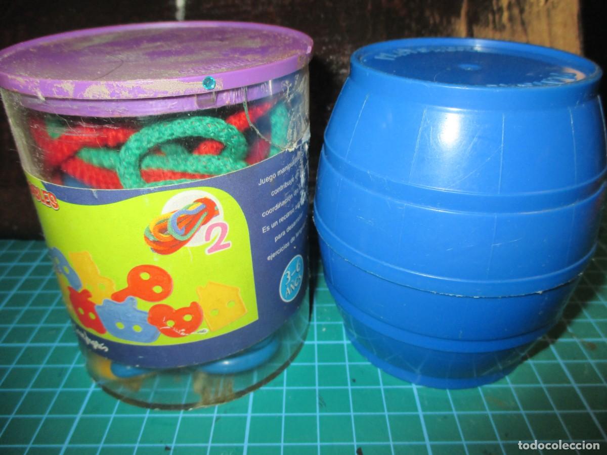 Juguetes antiguos y Juegos de colecci&oacute;n: 498- Lote Juegos Infantiles: Barril Playskool + Enhebrar Eduland