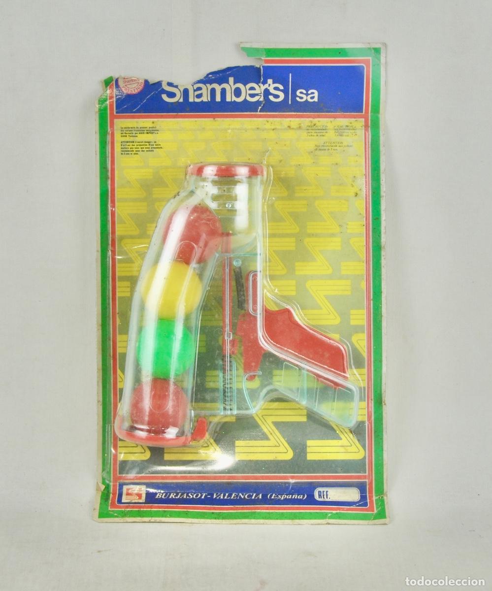 Brinquedos antigos e Jogos de cole&ccedil;&atilde;o: Pistola de bolas de la marca Shamber&acute;s