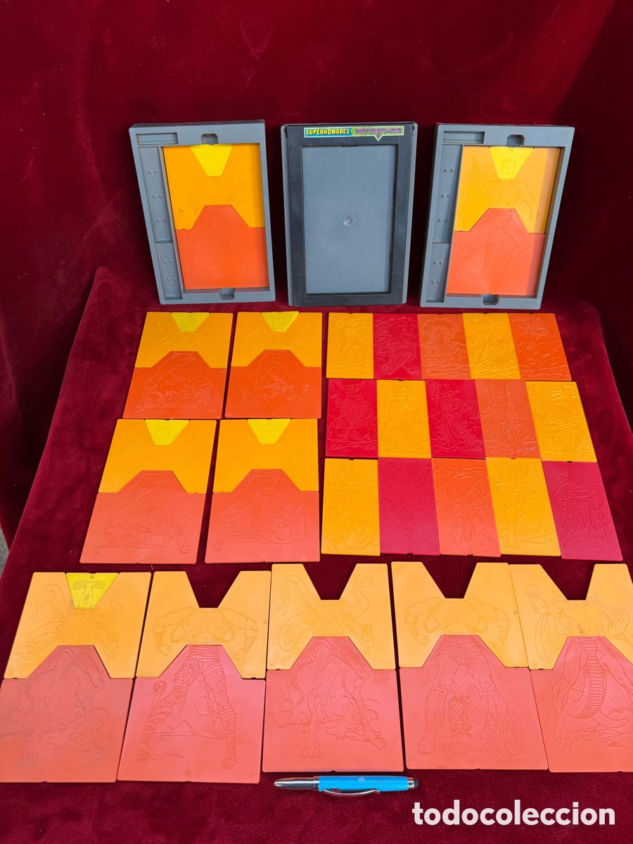Antique Toys and Collectible Games: Juego dibujo de superhombres y monstruos de Geyper! A&ntilde;os70.