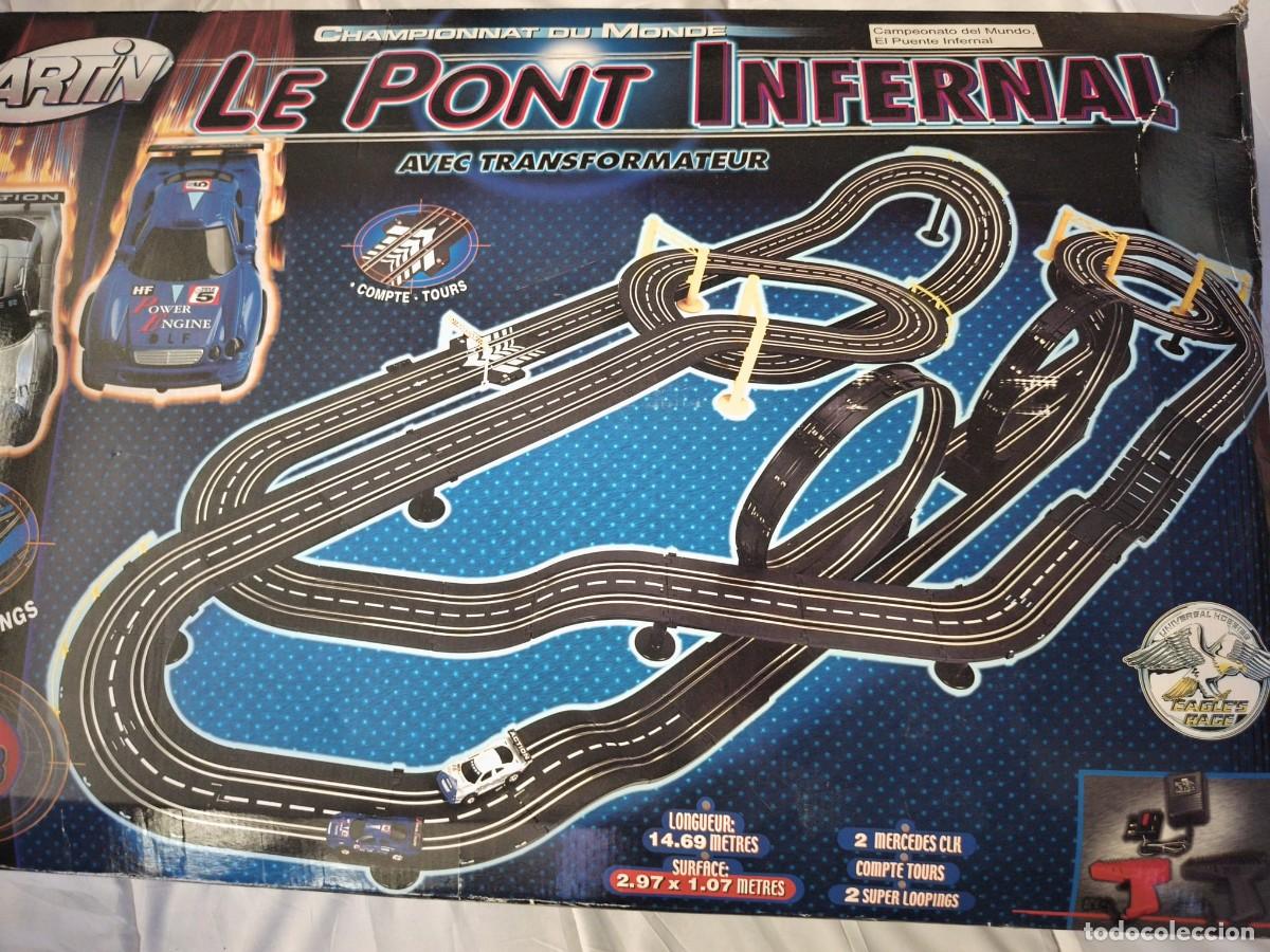 Juguetes antiguos y Juegos de colecci&oacute;n: Circuito de carreras de coches slot Artin Le Pont Infernal a escala 1:43