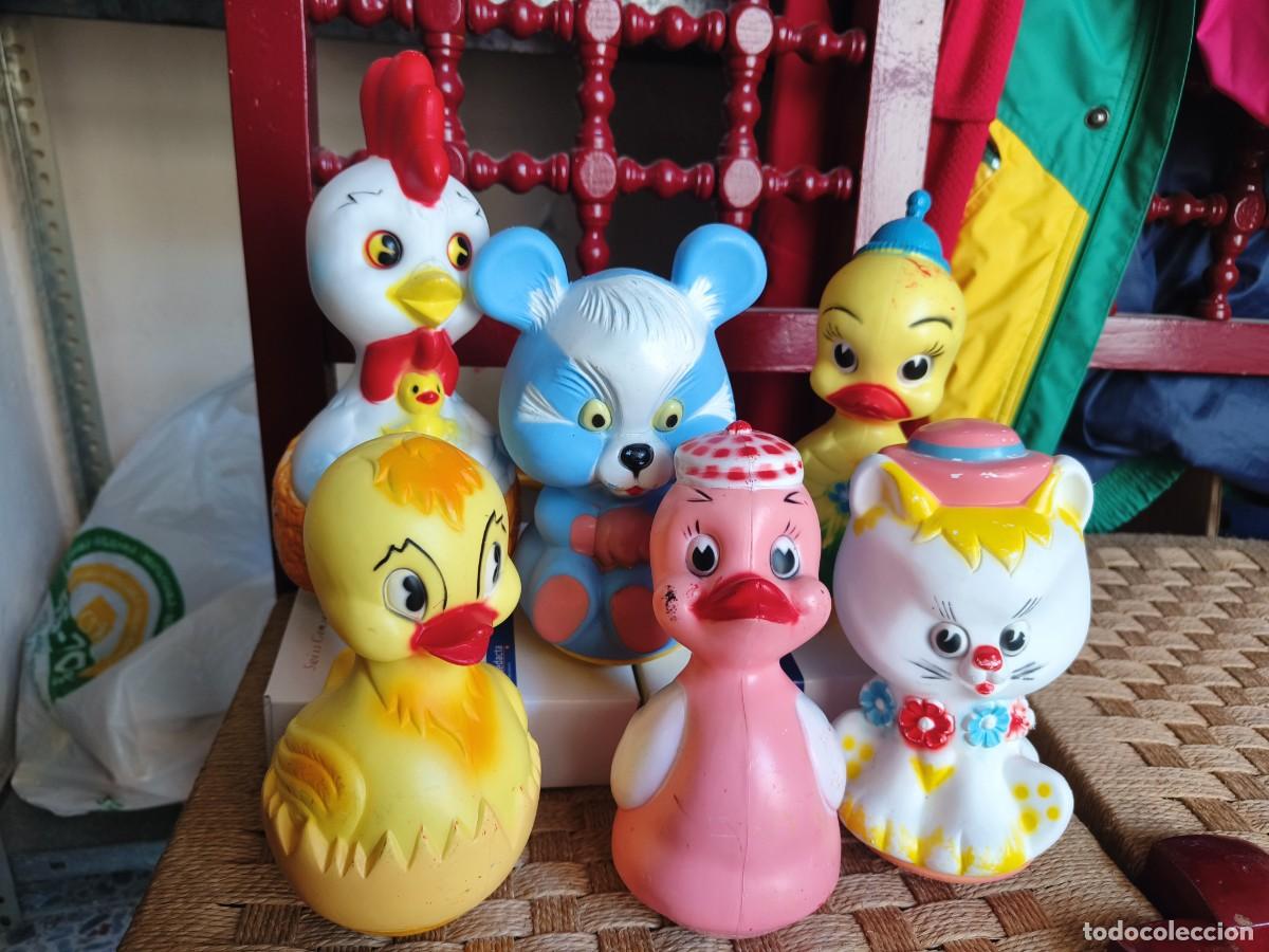Juguetes antiguos y Juegos de colecci&oacute;n: Ocasion coleccionistas ! 6 antiguos juguetes Tentetiesos tente tiesos vintage a&ntilde;os 70 80 quiosco