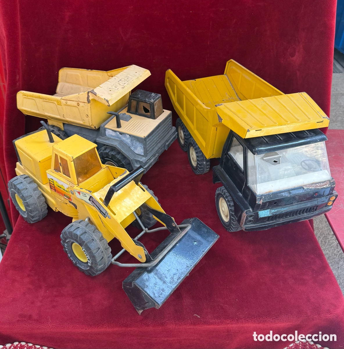 Jouets Anciens et Jeux de collection: Lote de 3 grandes juguetes de chapa!2 Tonka!