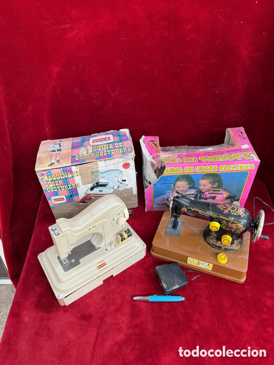 Juguetes antiguos y Juegos de colecci&oacute;n: Lote juguetes antiguos,maquinas de coser,Roman y Eureka!