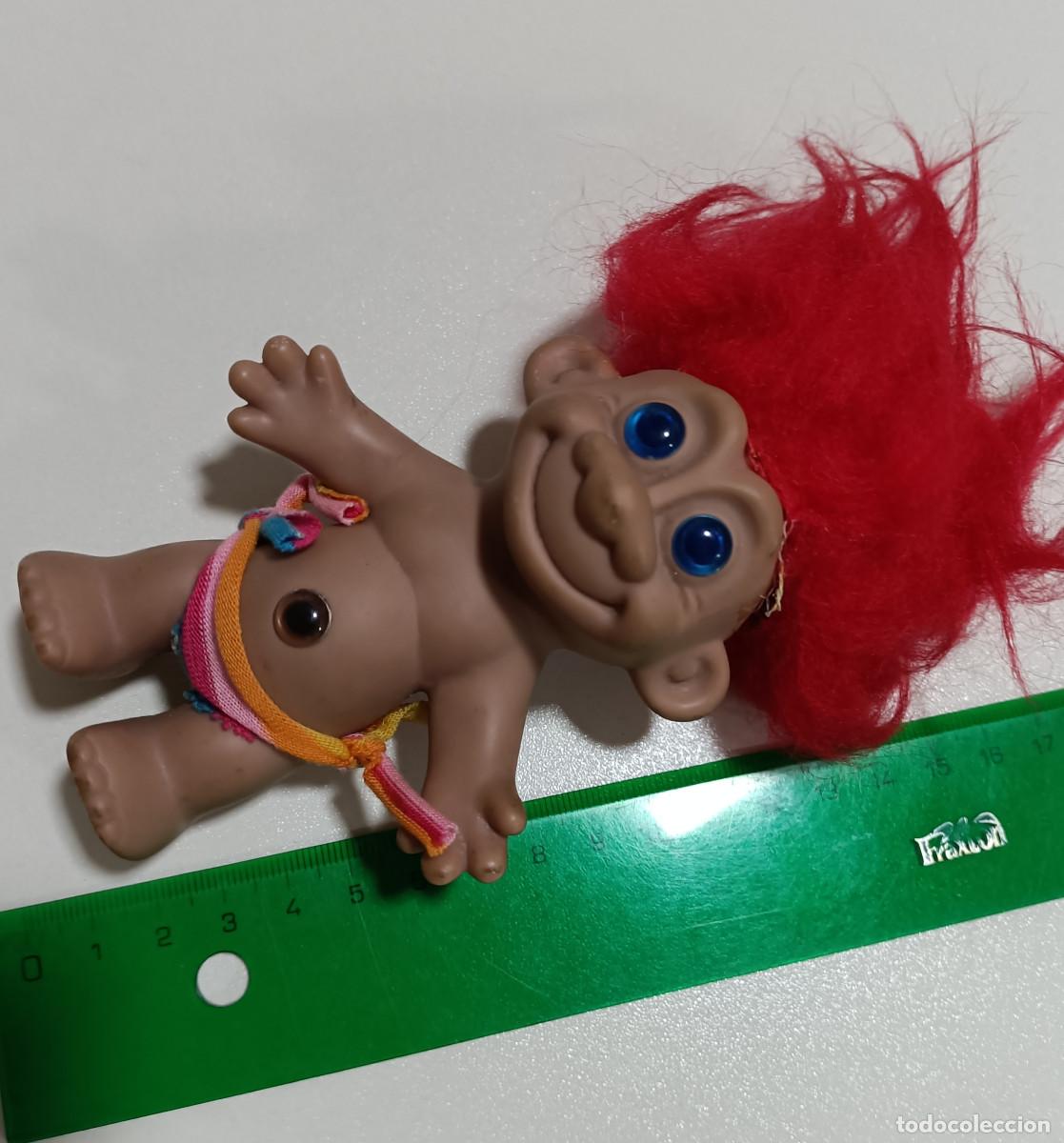 Juguetes antiguos y Juegos de colecci&oacute;n: figura mu&ntilde;eco trolls pelo rosa a&ntilde;os 90 troll goma mu&ntilde;eca