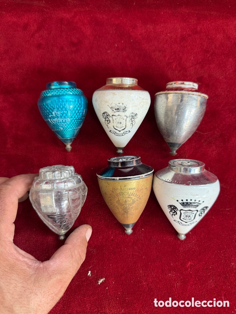 Juguetes antiguos y Juegos de colecci&oacute;n: Gran lote peonzas,Jupiter,Mercurio,Spider,Cobra,Space,etc