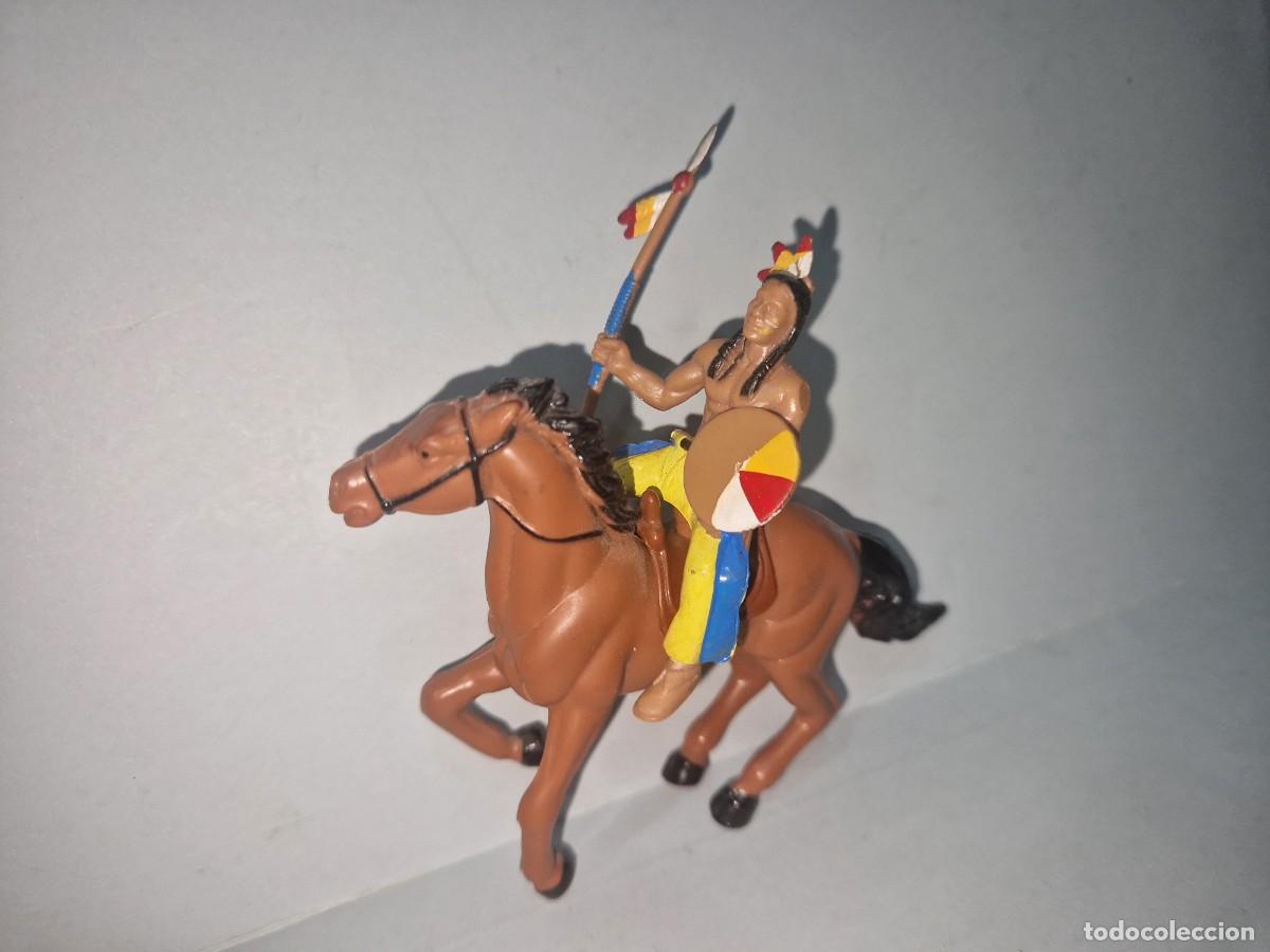 Juguetes antiguos y Juegos de colecci&oacute;n: INDIO Y CABALLO FIGURA DEL OESTE