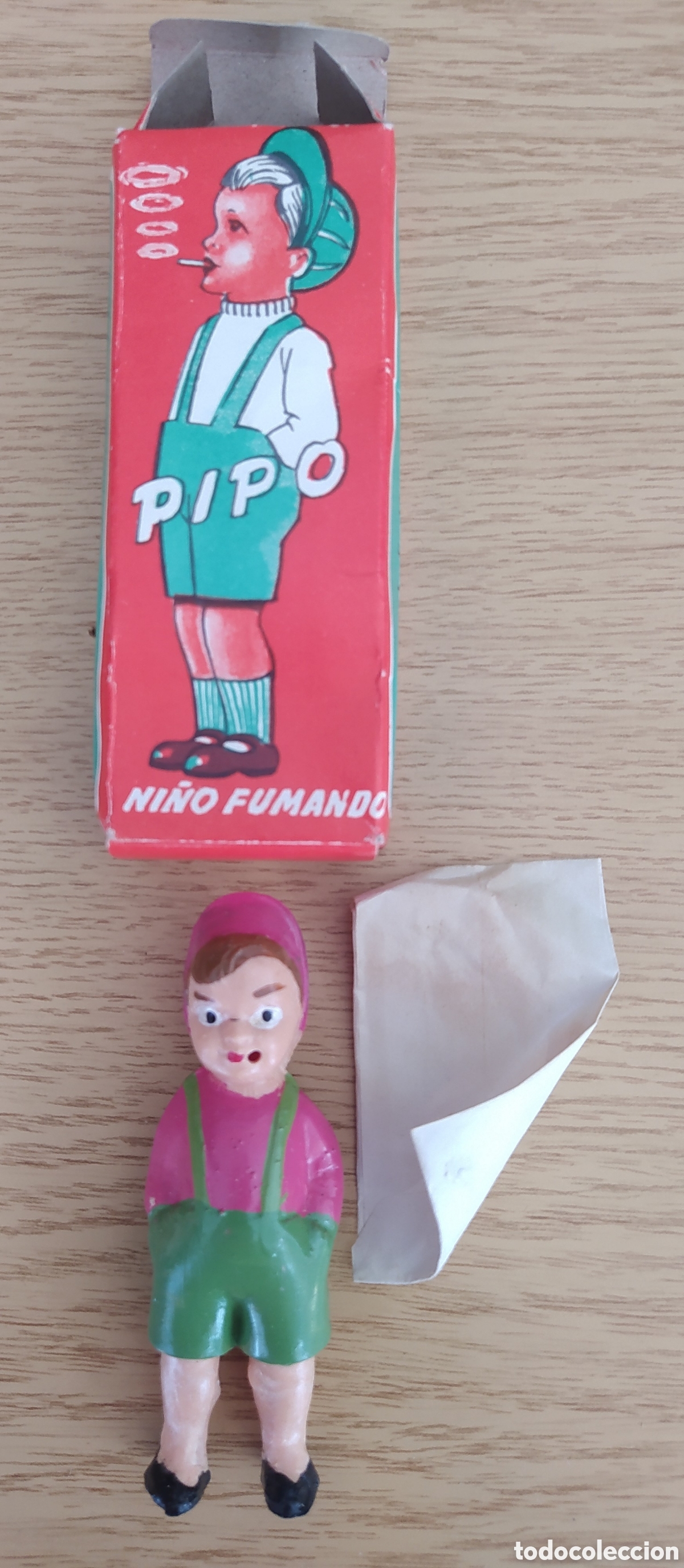 Juguetes antiguos y Juegos de colecci&oacute;n: MU&Ntilde;ECO PIPO FUMADOR NI&Ntilde;O FUMADOR