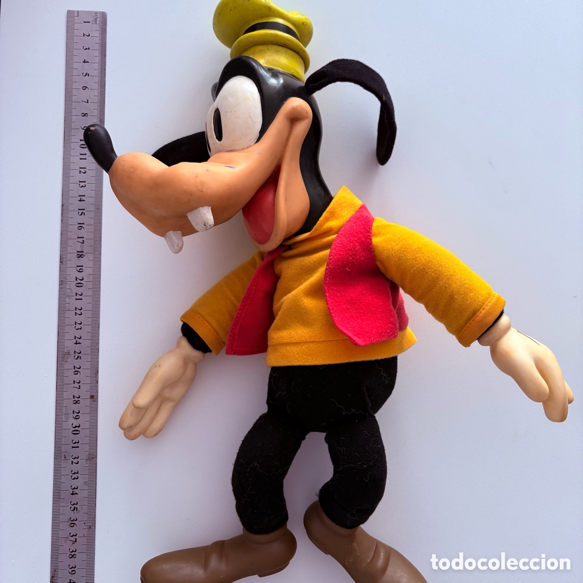 Juguetes antiguos y Juegos de colecci&oacute;n: mu&ntilde;eco figura peluche goofy 40 cm plastico walt disney a&ntilde;os 80