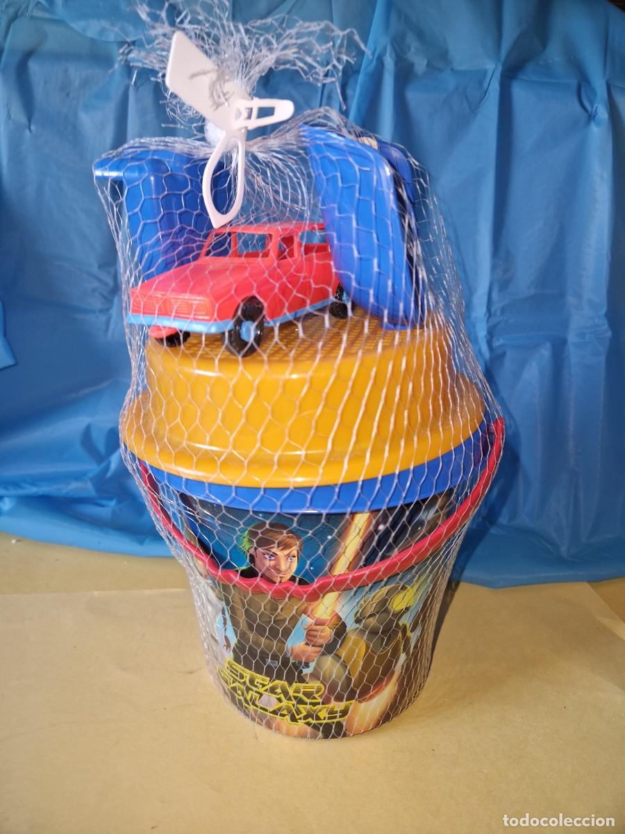 Juguetes antiguos y Juegos de colecci&oacute;n: CUBO STAR GALAXY CON PALA , RASTRILLO Y COCHE RENAULT , DE GENERAL JUGUETES