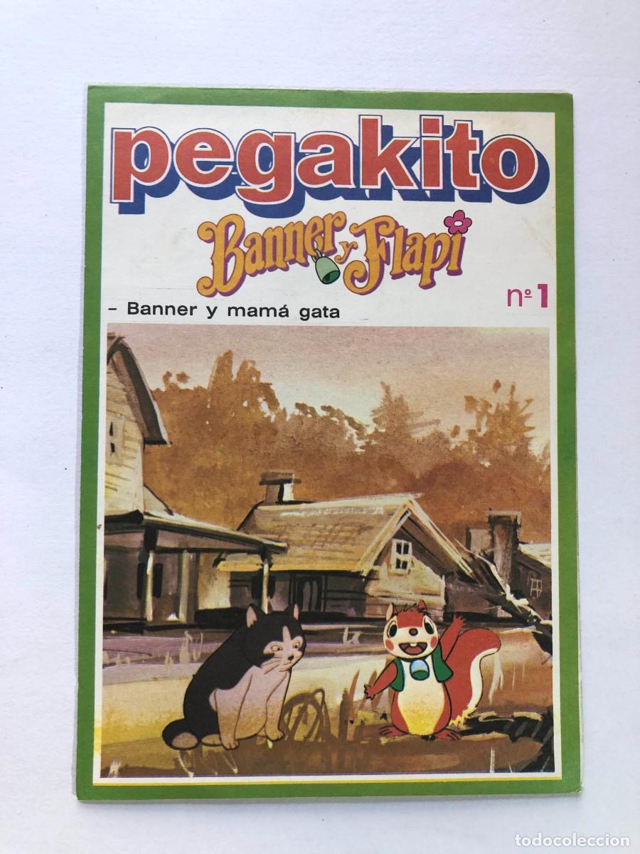 Juguetes antiguos y Juegos de colecci&oacute;n: PEGAKITO / BANNER Y FLAPI / N&ordm; 1 - BANNER Y MAMA GATA / ESCENARIO Y PEGATINAS / SIN USAR