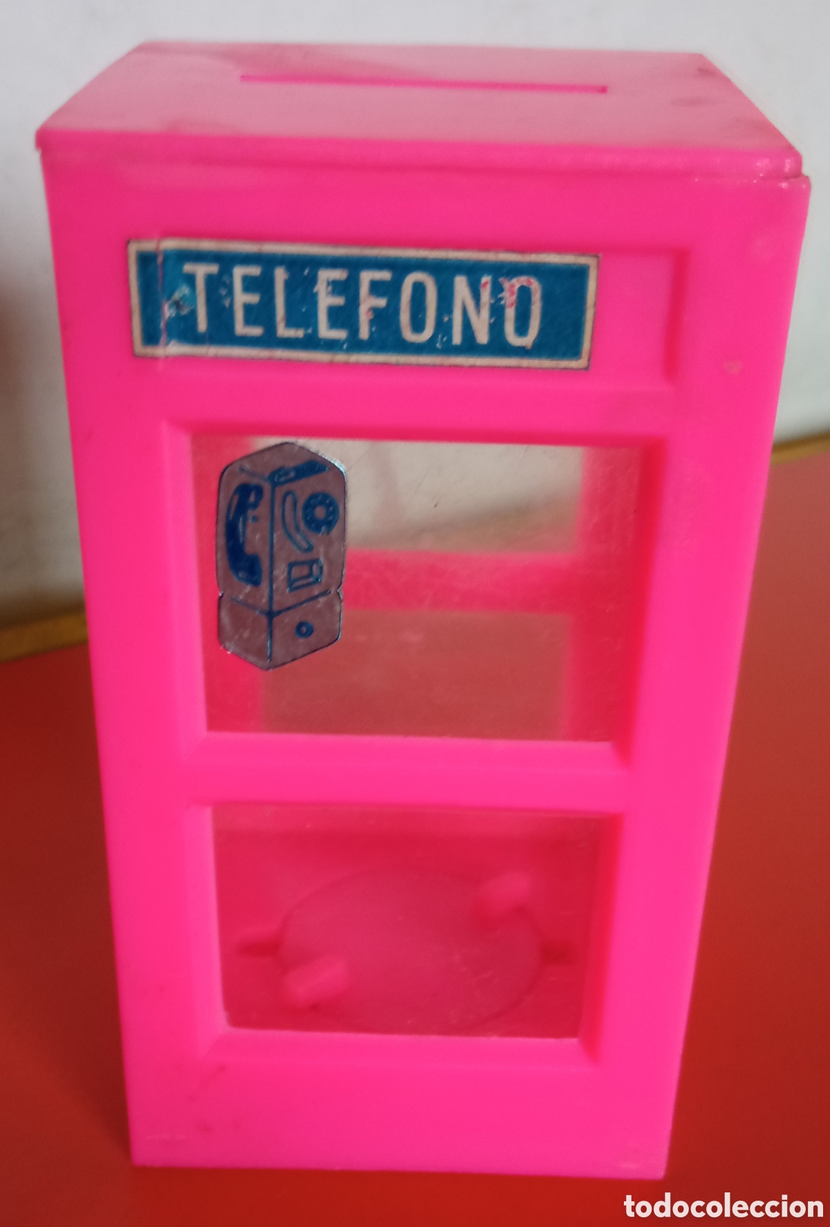 Juguetes antiguos y Juegos de colecci&oacute;n: HUCHA CABINA TELEF&Oacute;NICA.BOTOPLASTIC - VILPA 70'S.SIN USO.