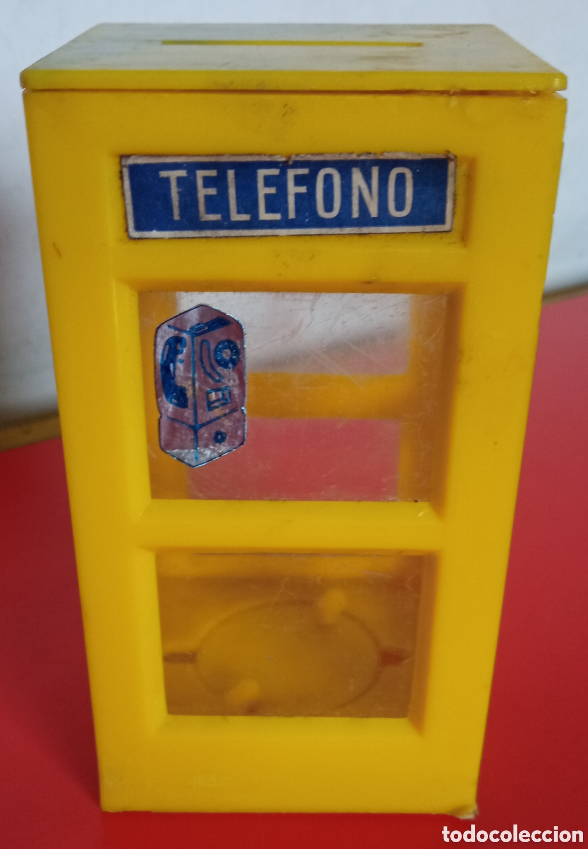 Juguetes antiguos y Juegos de colecci&oacute;n: HUCHA CABINA TELEF&Oacute;NICA.BOTOPLASTIC - VILPA 70'S.SIN USO.