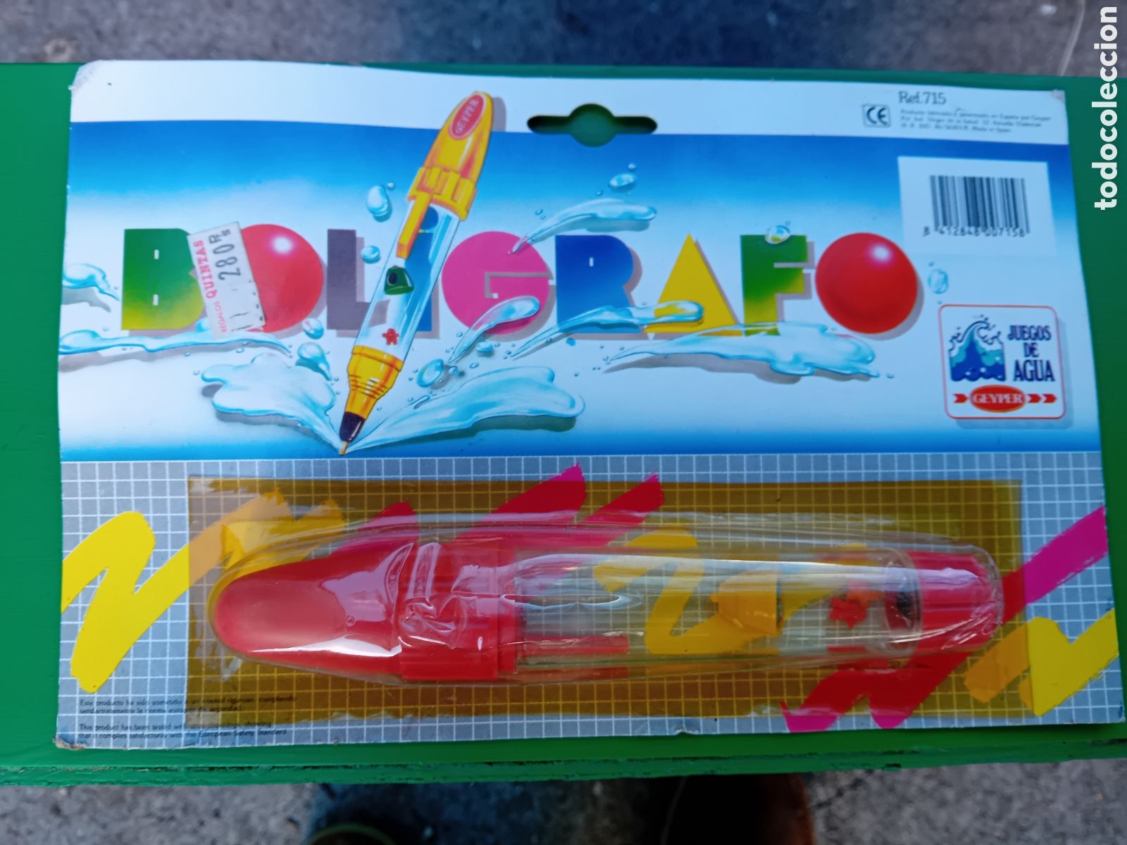 Juguetes antiguos y Juegos de colecci&oacute;n: Blister boligrafo de agua GEYPER