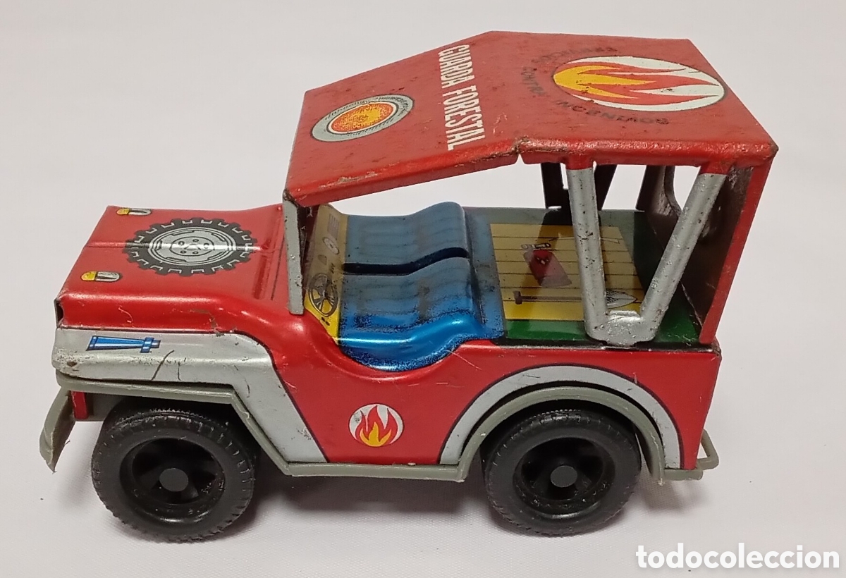 Juguetes antiguos y Juegos de colecci&oacute;n: Jeep Hojalata Guarda Forestal Payva A&ntilde;os 80 Espa&ntilde;a