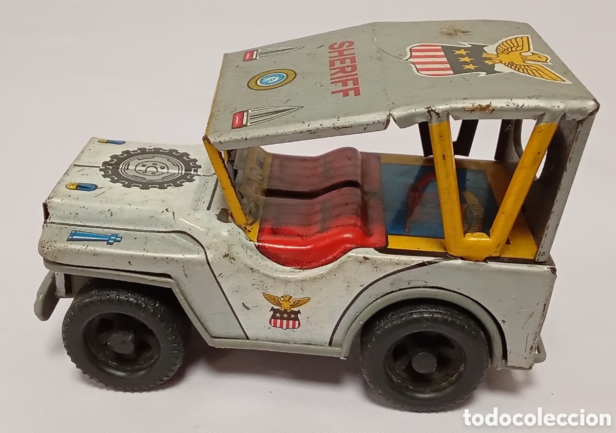 Juguetes antiguos y Juegos de colecci&oacute;n: Jeep Hojalata Sheriff Payva A&ntilde;os 80 Espa&ntilde;a