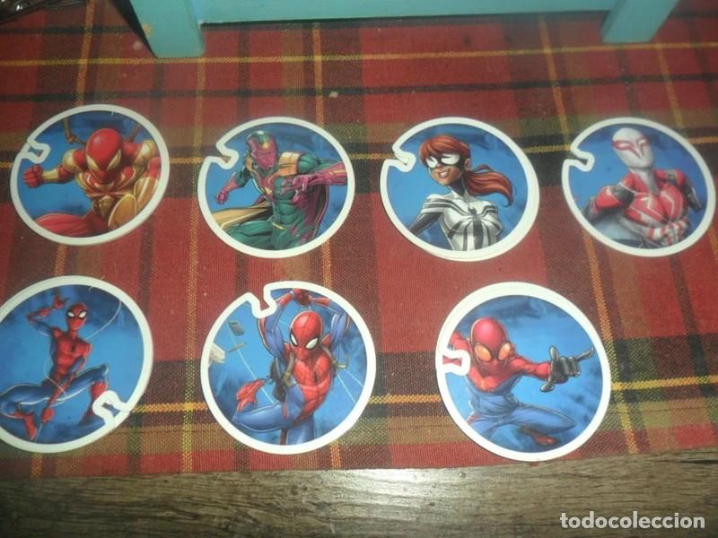 Juguetes antiguos y Juegos de colecci&oacute;n: 619- Tazos Grandes Marvel Flizz, colecci&oacute;n Carrefour 2018