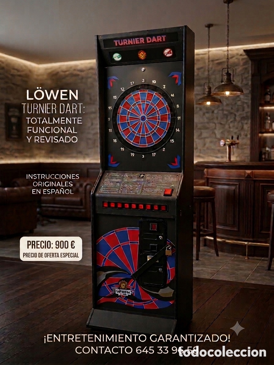 Altes Spielzeug und Spiele: &iexcl;RECREATIVA DE DARDOS L&Ouml;WEN TURNIER DART PROFESIONAL &ndash; TOTALMENTE FUNCIONAL!