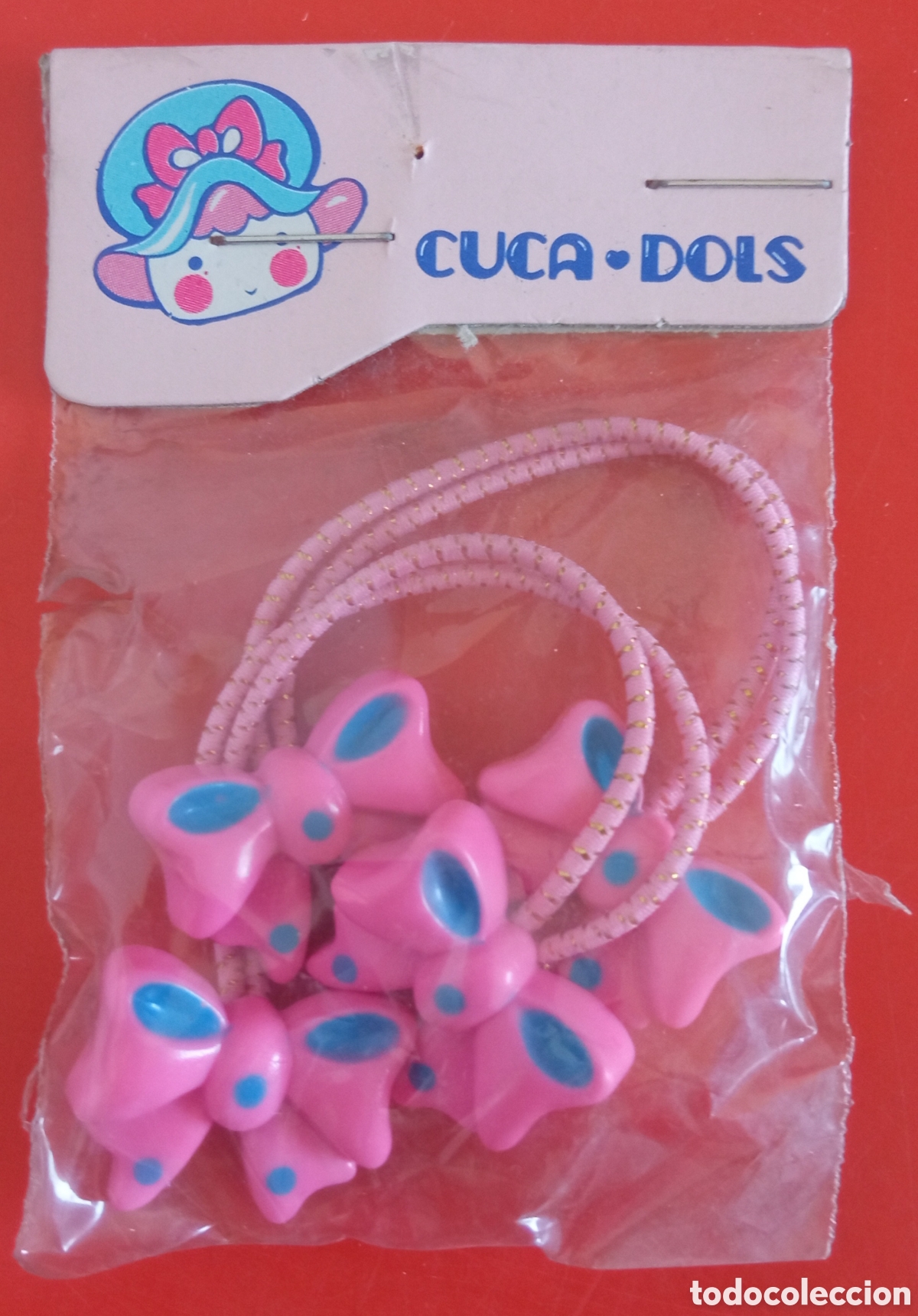 Juguetes antiguos y Juegos de colecci&oacute;n: COLETEROS LACITOS ROSAS CUCA-DOLS.JUYPAL 80'S.BOLSITA SIN ABRIR.