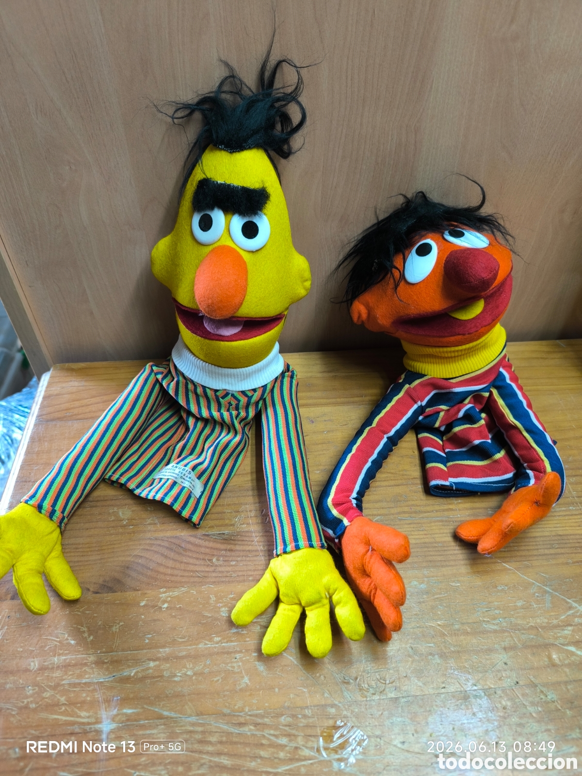 Juguetes antiguos y Juegos de colecci&oacute;n: Epi y Blas muppets 1976 marionetas barrio sesamo