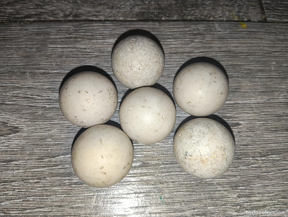 Juguetes antiguos y Juegos de colecci&oacute;n: Lote de Pelotas bolas de f&uacute;tbol f&uacute;tbolin antiguas