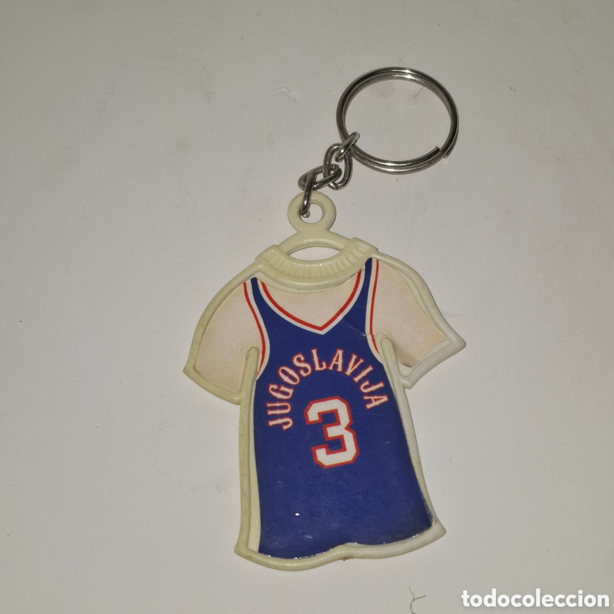 Juguetes antiguos y Juegos de colecci&oacute;n: LLAVERO PROMOCIONAL DANONE MUNDIAL DE BASKET ESPA&Ntilde;A 1986 SELECCI&Oacute;N DE YUGOSLAVIA
