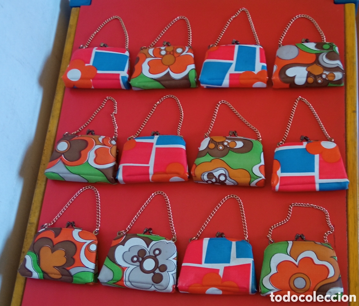 Juguetes antiguos y Juegos de colecci&oacute;n: LOTE DE 12 MONEDEROS CADENA INFANTIL,CIERRE MET&Aacute;LICO.NACIONAL 70'S.NUEVOS.