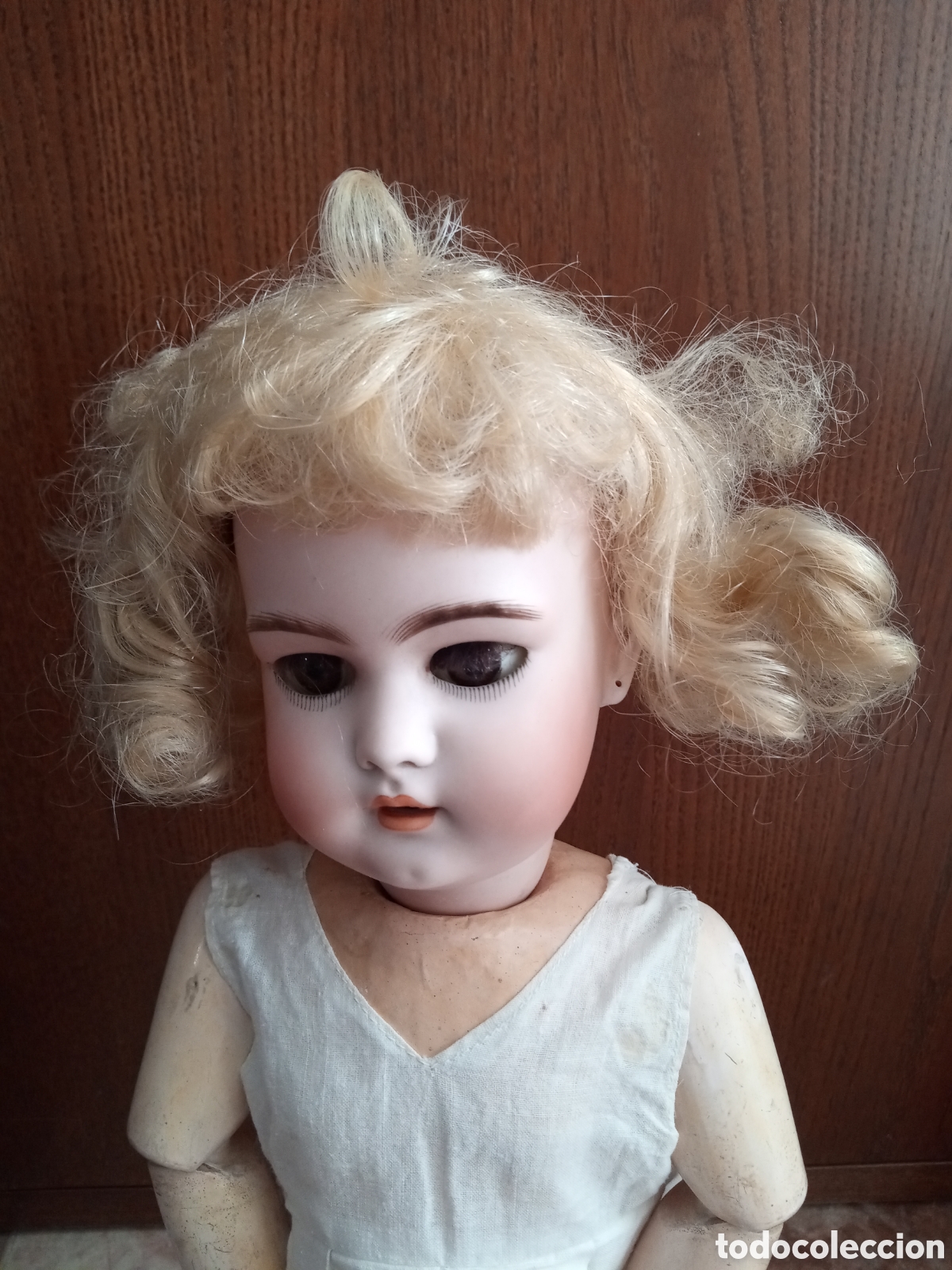 Juguetes antiguos y Juegos de colecci&oacute;n: Peluca mu&ntilde;eca antigua- moderna N&deg; 6