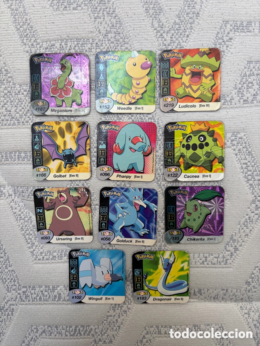 Juguetes antiguos y Juegos de colecci&oacute;n: Stacks Pokemon 11 unidades