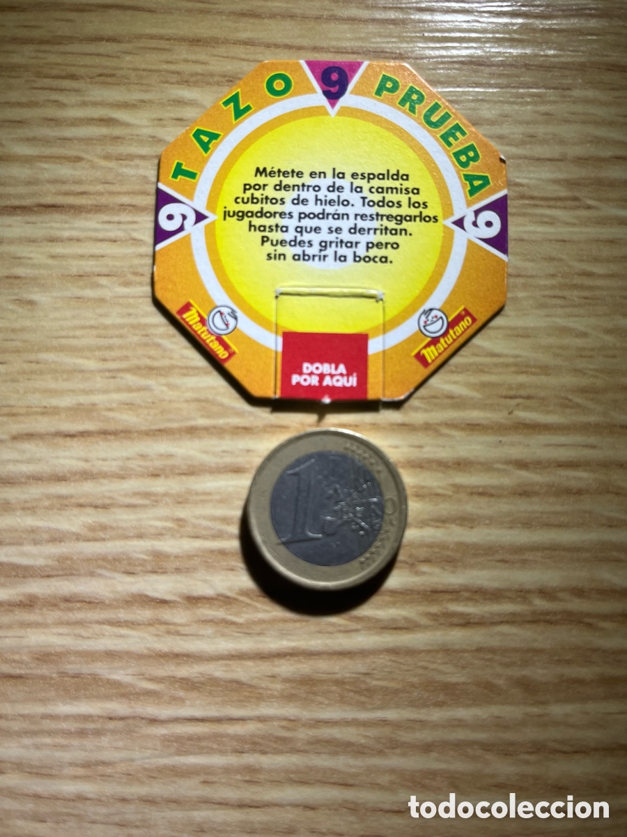 Juguetes antiguos y Juegos de colecci&oacute;n: TAZO PRUEBA N&ordm; 9. Tazojuegos Matutano. Tazo Juegos. Tazoprueba. Gedifin. Octogonal. Cart&oacute;n
