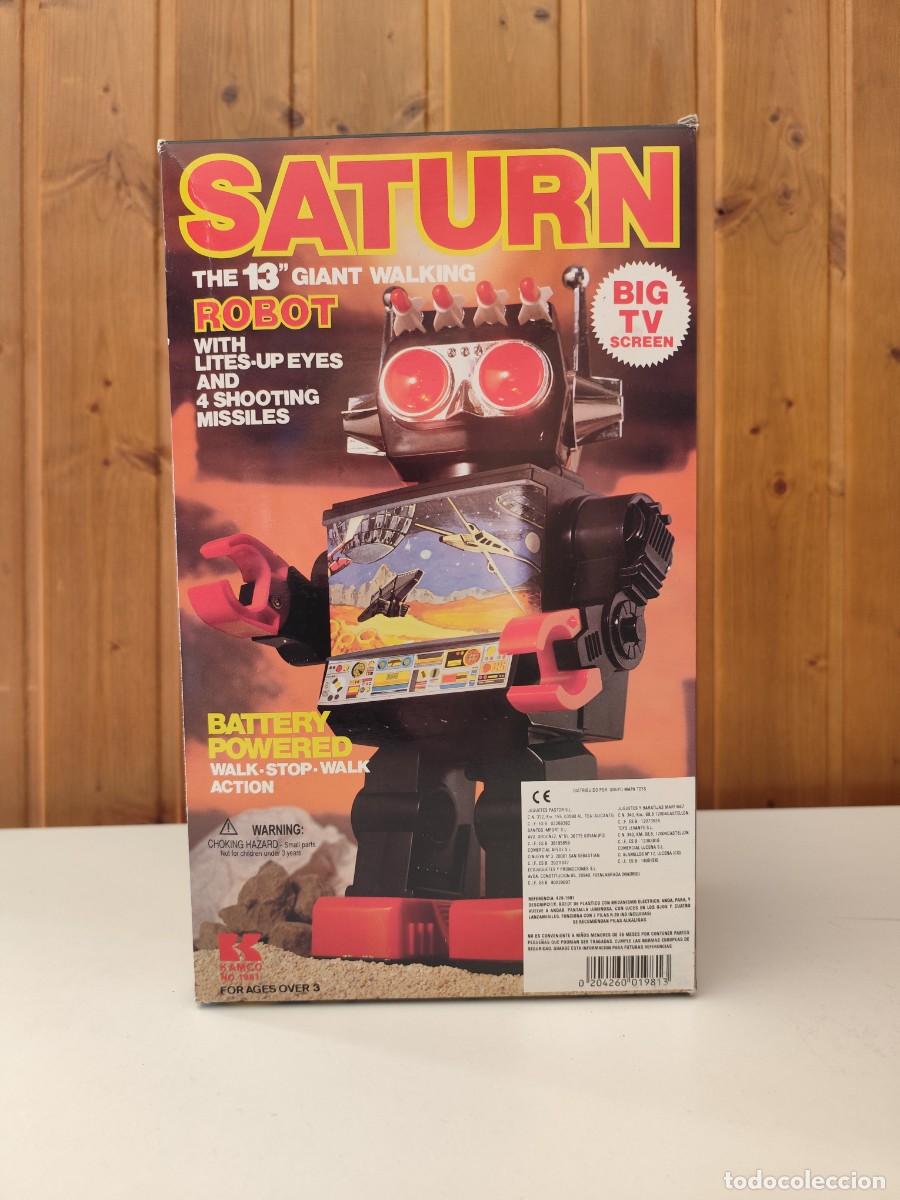 Juguetes antiguos y Juegos de colecci&oacute;n: Antiguo Robot Saturn en su caja y como nuevo