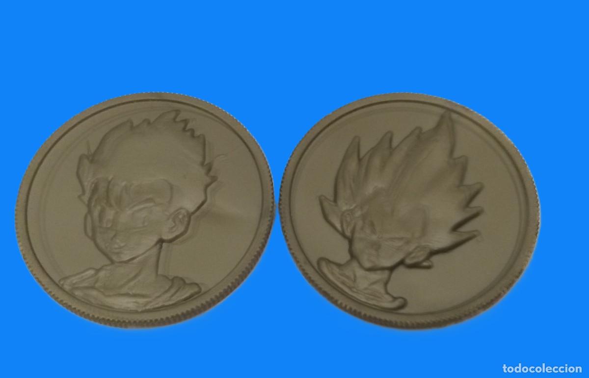 Juguetes antiguos y Juegos de colecci&oacute;n: LOTE 2 TAZOS HELADOS LA MENORQUINA TAZOS MONEDA DRAGON BALL Z N 2 y 6