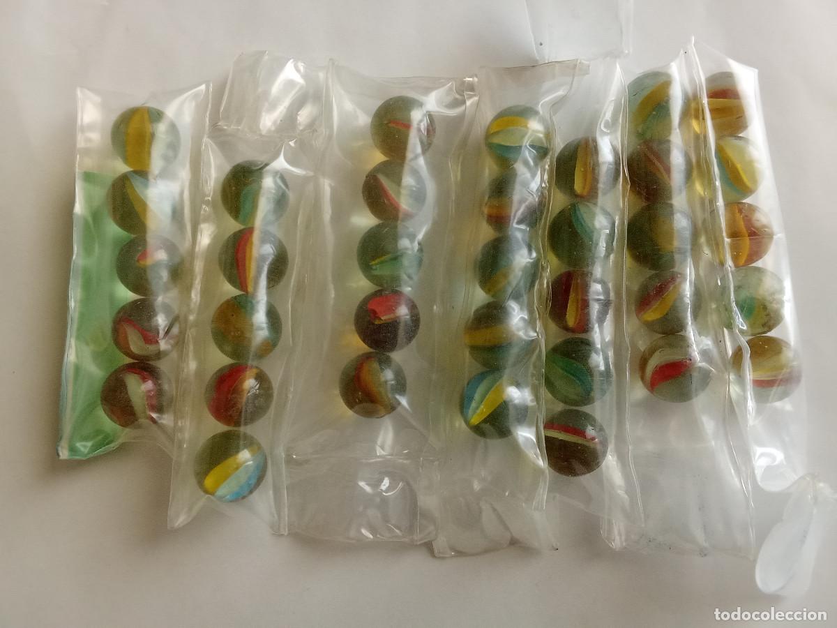 Juguetes antiguos y juegos de colecci&oacute;n: Canicas de cristal a&ntilde;os 70 - 80 sin uso