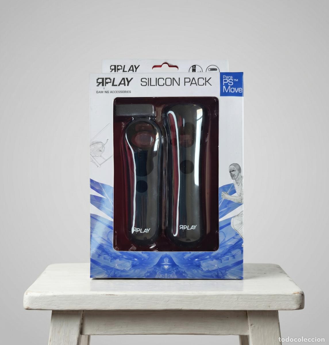 Juguetes antiguos y juegos de colecci&oacute;n: Pack 2 Fundas Silicona Negras para Mandos PS Move - RiPLAY Gaming Accessories