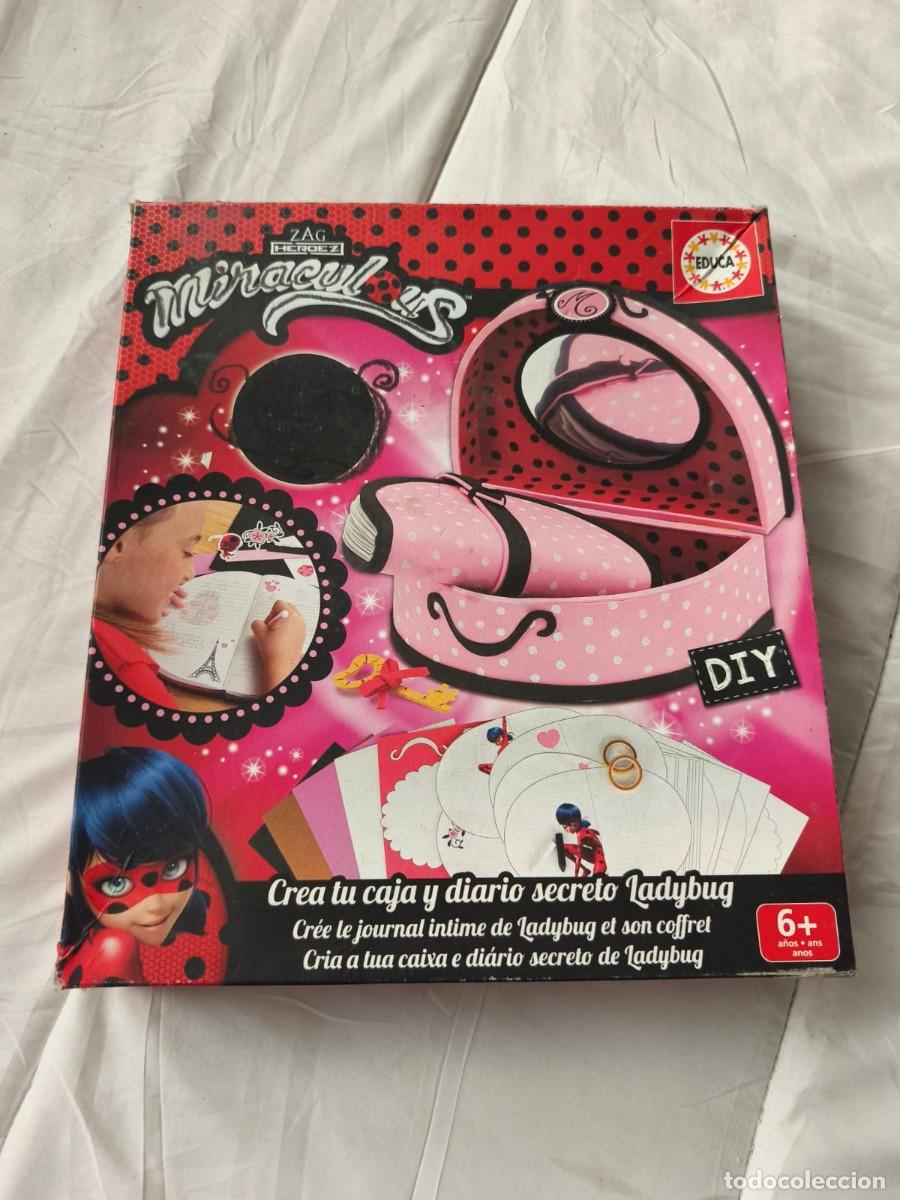 Juguetes antiguos y juegos de colecci&oacute;n: Miraculous . Crea tu caja y diario secreto . Ladybug . Zag . 2017 . Educa. Caja original