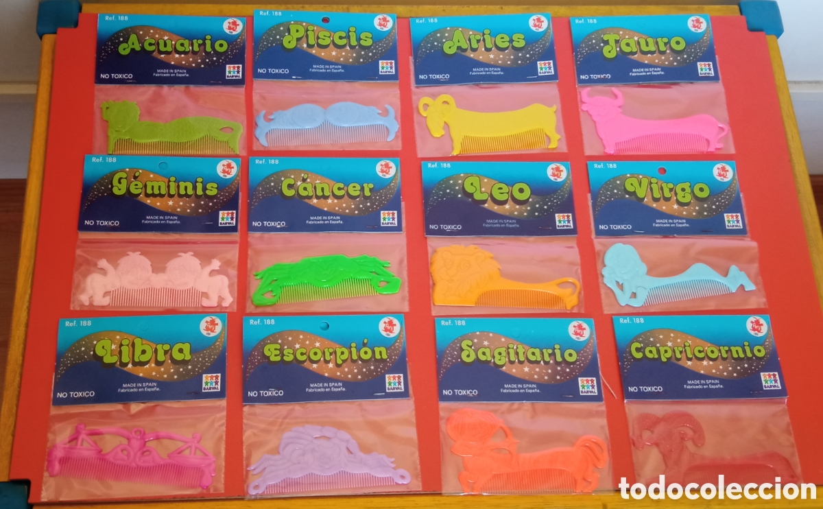 Juguetes antiguos y juegos de colecci&oacute;n: LOTE DE 12 PEINES HOR&Oacute;SCOPO / ZODIACO.ZODIAQUITOS PERY 70'S.NUEVOS.