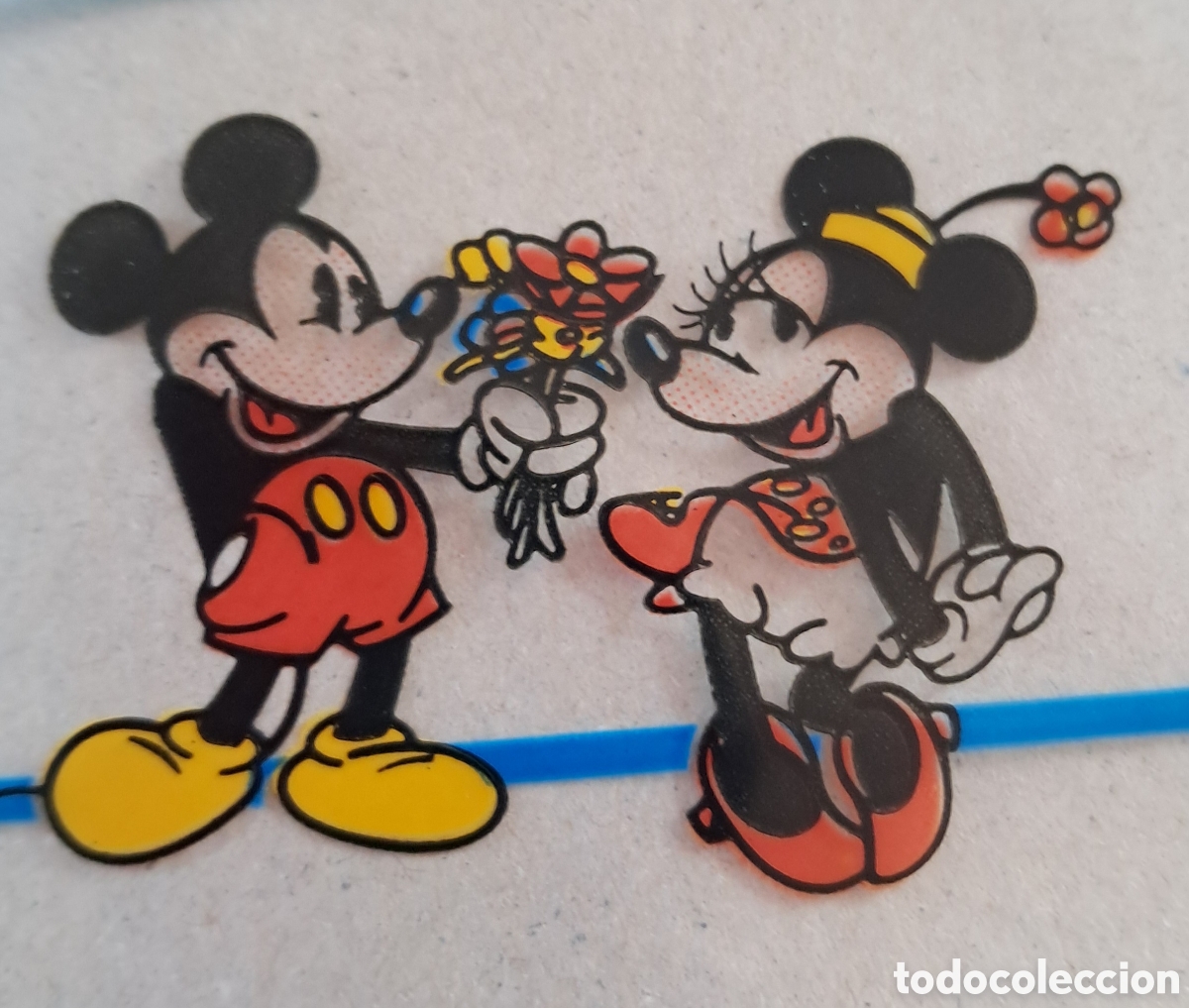 Juguetes antiguos y juegos de colecci&oacute;n: Minnie y Mickey Mouse. Doret.Rollo de plastico para forrar libros. Aprox 1.50cm de largo