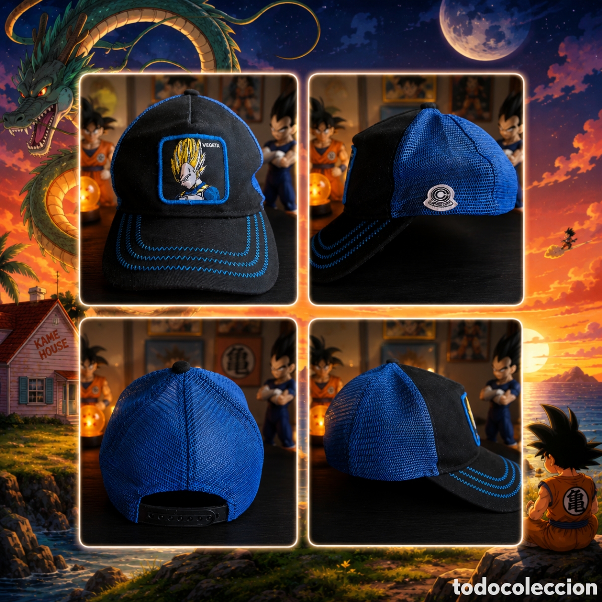 Juguetes antiguos y juegos de colecci&oacute;n: Gorra Drag&oacute;n ball personaje vegeta