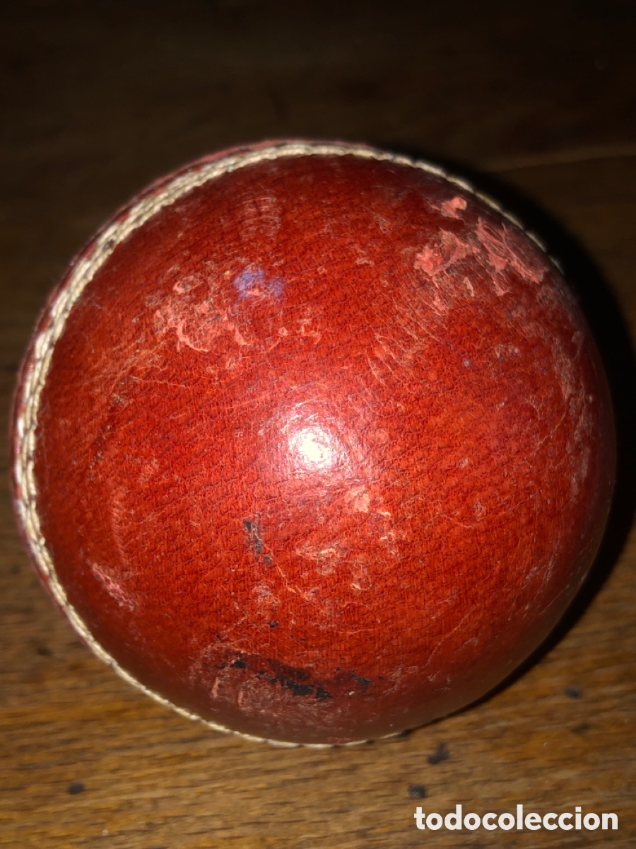 Juguetes antiguos y juegos de colecci&oacute;n: Pelota criqet cuero cosido a mano