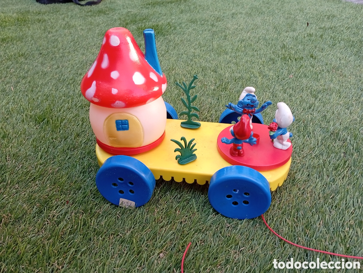 Juguetes antiguos y juegos de colecci&oacute;n: Hongo pitufos. A&ntilde;os 70. Ref 180. Peyo