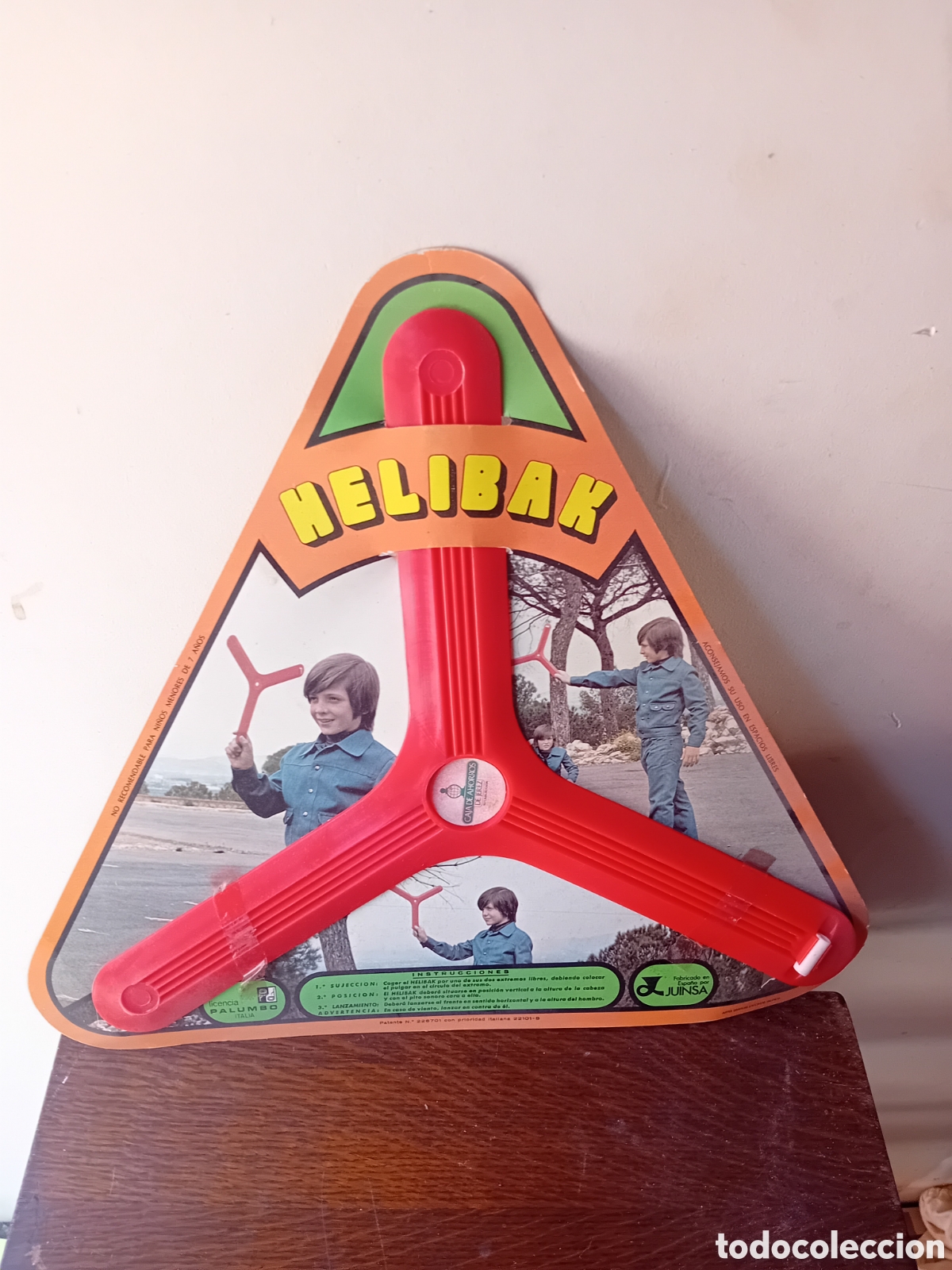 Juguetes antiguos y juegos de colecci&oacute;n: Boomerang Helibak fabricado Espa&ntilde;a a&ntilde;os 70